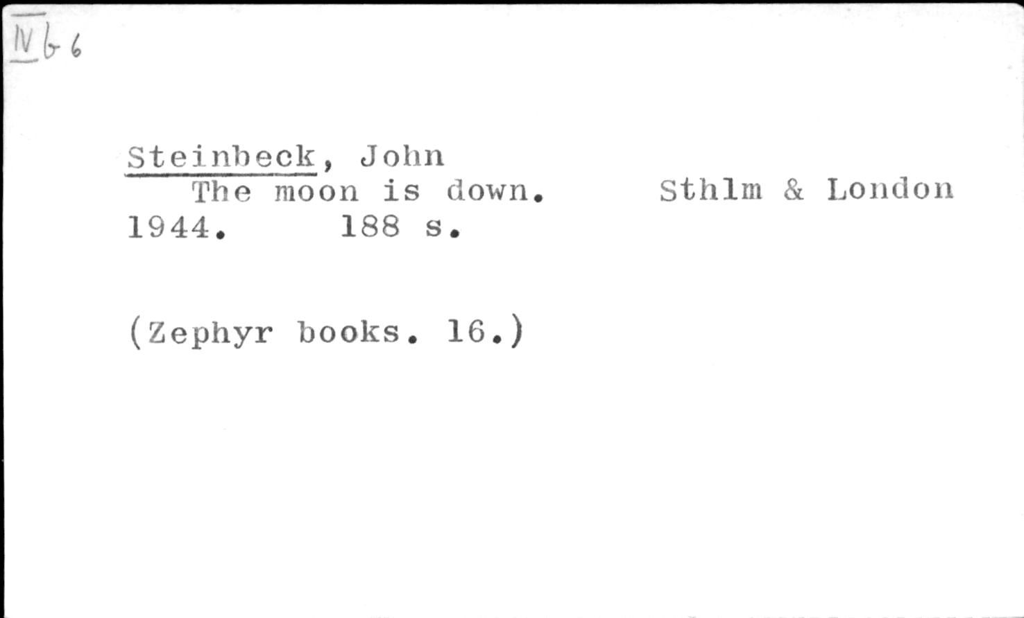 John Steinbeck: The moon is down. (Hardcover, 1944)