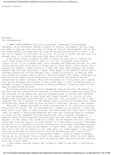 Robin Hobb: Assassin's Quest (1998, Bantam Books)