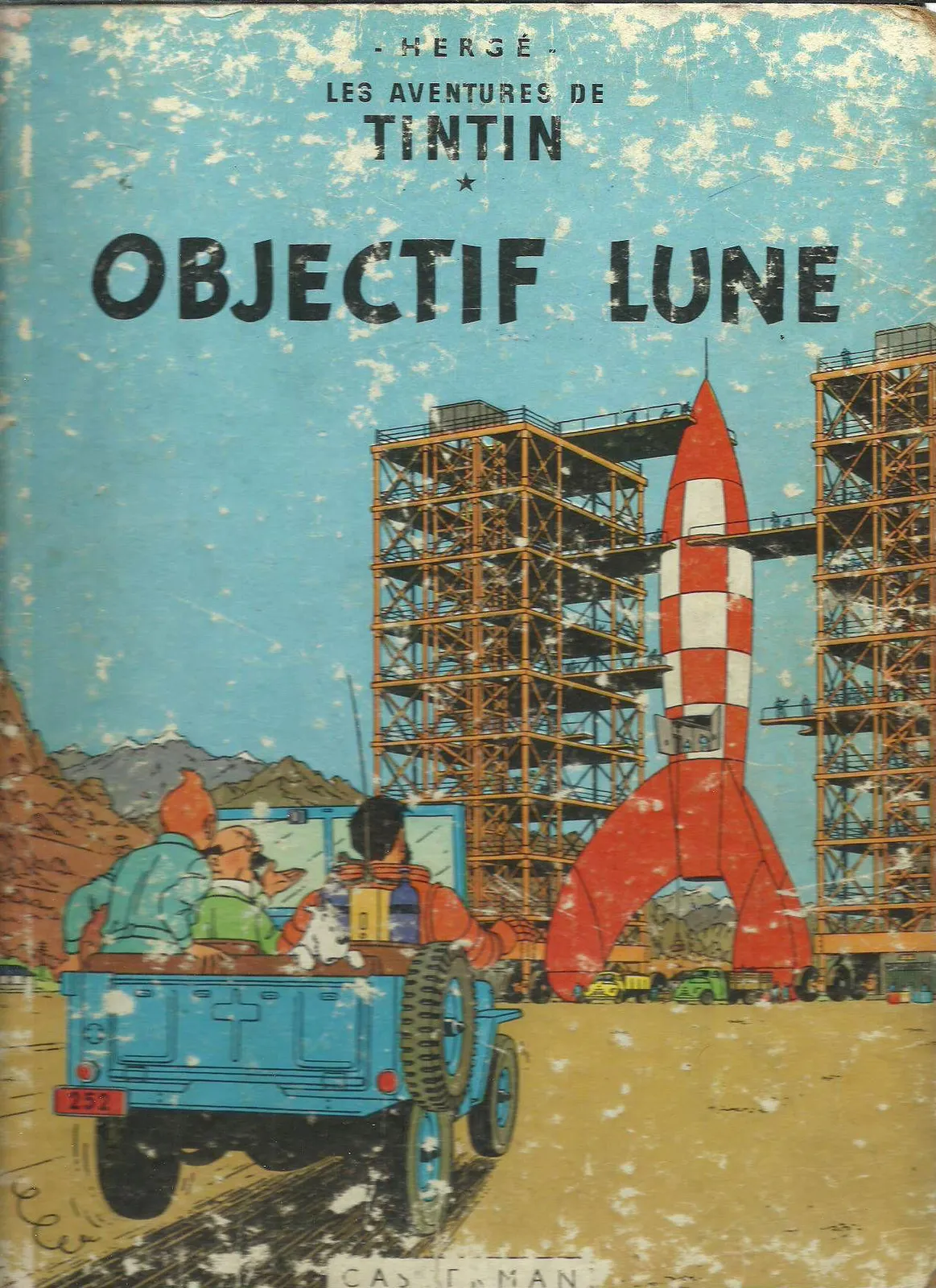 Hergé: Objectif Lune (French language, 1953, Casterman)