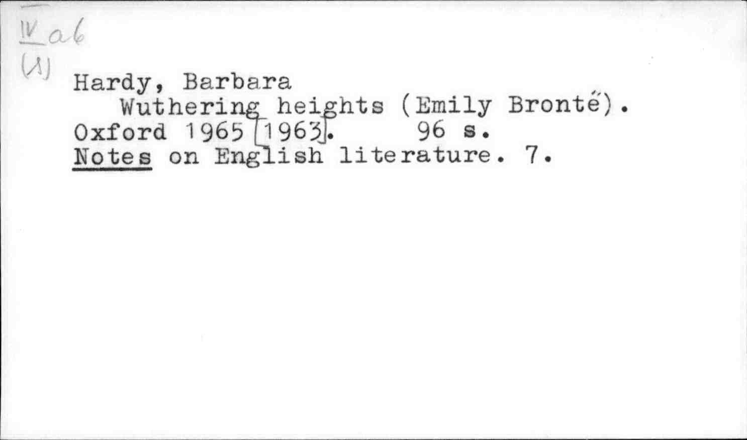Barbara Nathan Hardy: Wuthering heights (Emily Bronte). (Hardcover)