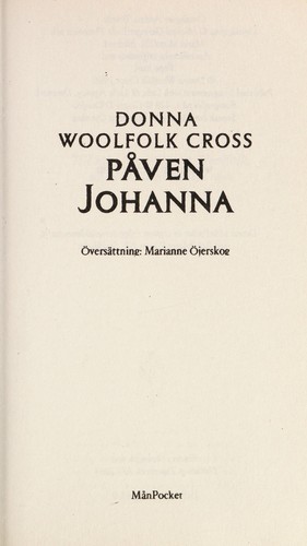 Donna Woolfolk Cross: Påven Johanna (Swedish language, 2000, Ma nPocket)