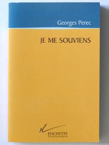 Georges Perec: Je me souviens (Paperback, French language, 1978, Hachette)