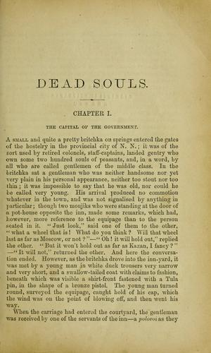 Nicolas Gogol: Dead souls (1915, Frederick A. Stokes Co.)