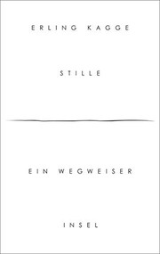 Erling Kagge: Stille (2017, Suhrkamp Verlag)
