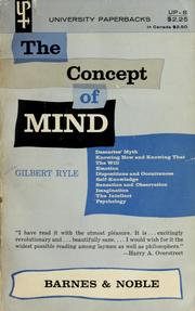 Gilbert Ryle: The concept of mind. (1959, Barnes & Noble)